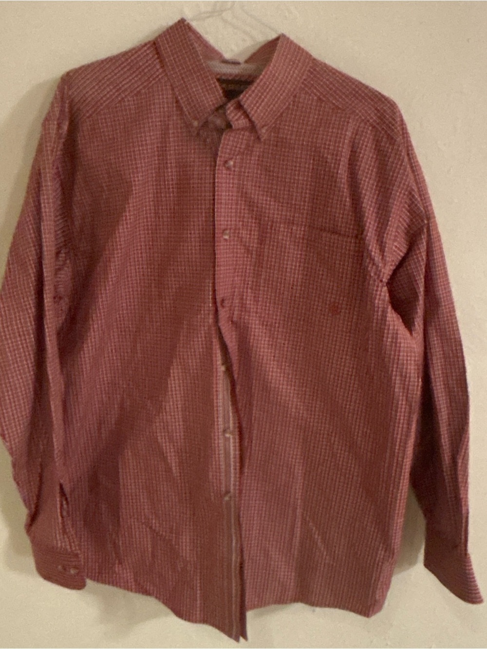 Ariat Men's Red Plaid Long-Sleeve Dress Shirt